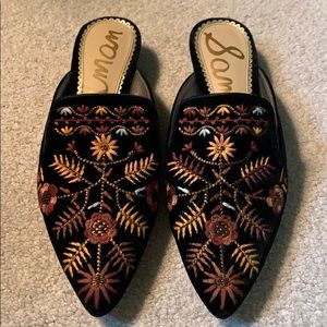 Sam Edelman embroidered mules/slides